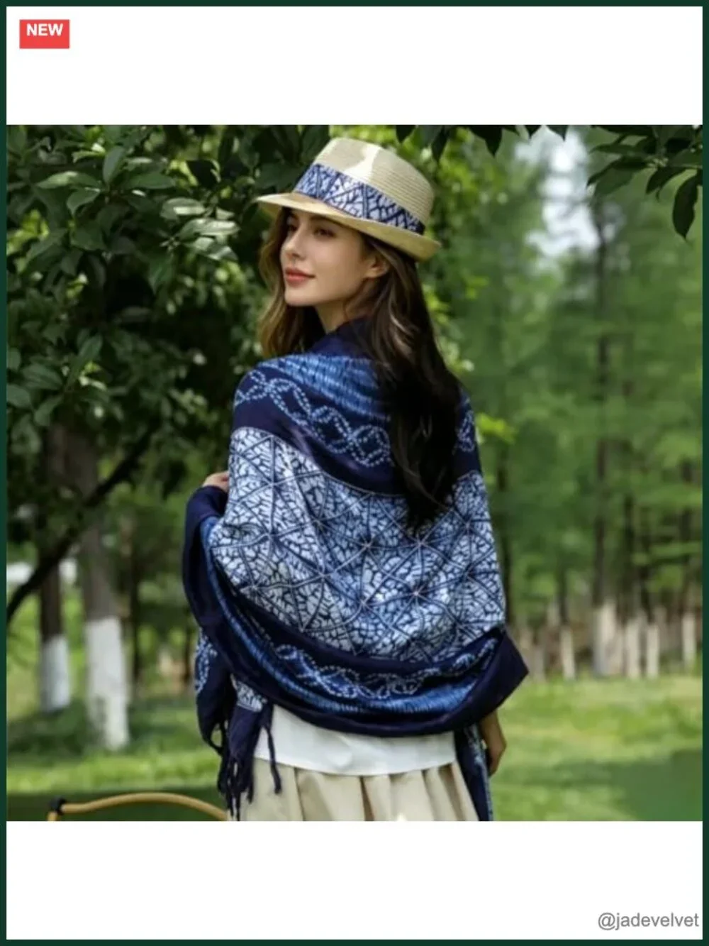 Lightweight Floral Printed Boho Scarf with Tassles Fashion Fringed Shawl Wrap